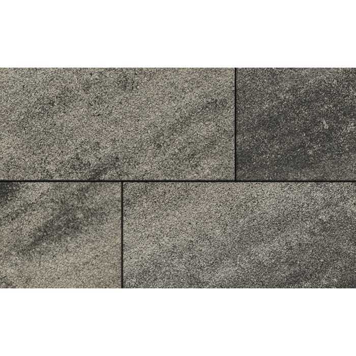 Плитка тротуарная Квадрум Б.7.К.8 Листопад гранит Антрацит 600x600x80 мм